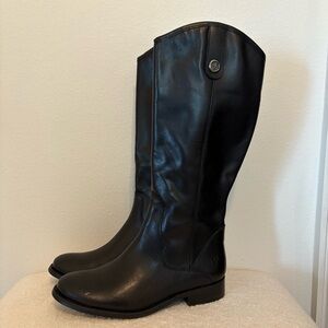 NEW Frye Melissa Inside Zip Riding Boots Black Leather Women’s Size 5